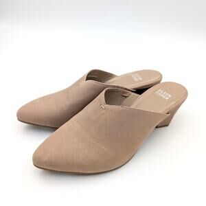 Eileen Fisher Jive Pointed Toe Mule Block Heel Women's Natural Size US7.5 EU38